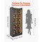 5-Tier Black Floor Standing Display Cabinet with Glass Doors and 3-Color LED Lighting